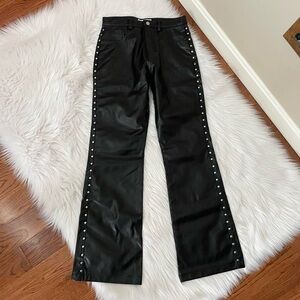 Vintage Y2K Black Faux Leather Pants by BB Dakota ⛓️‍💥
